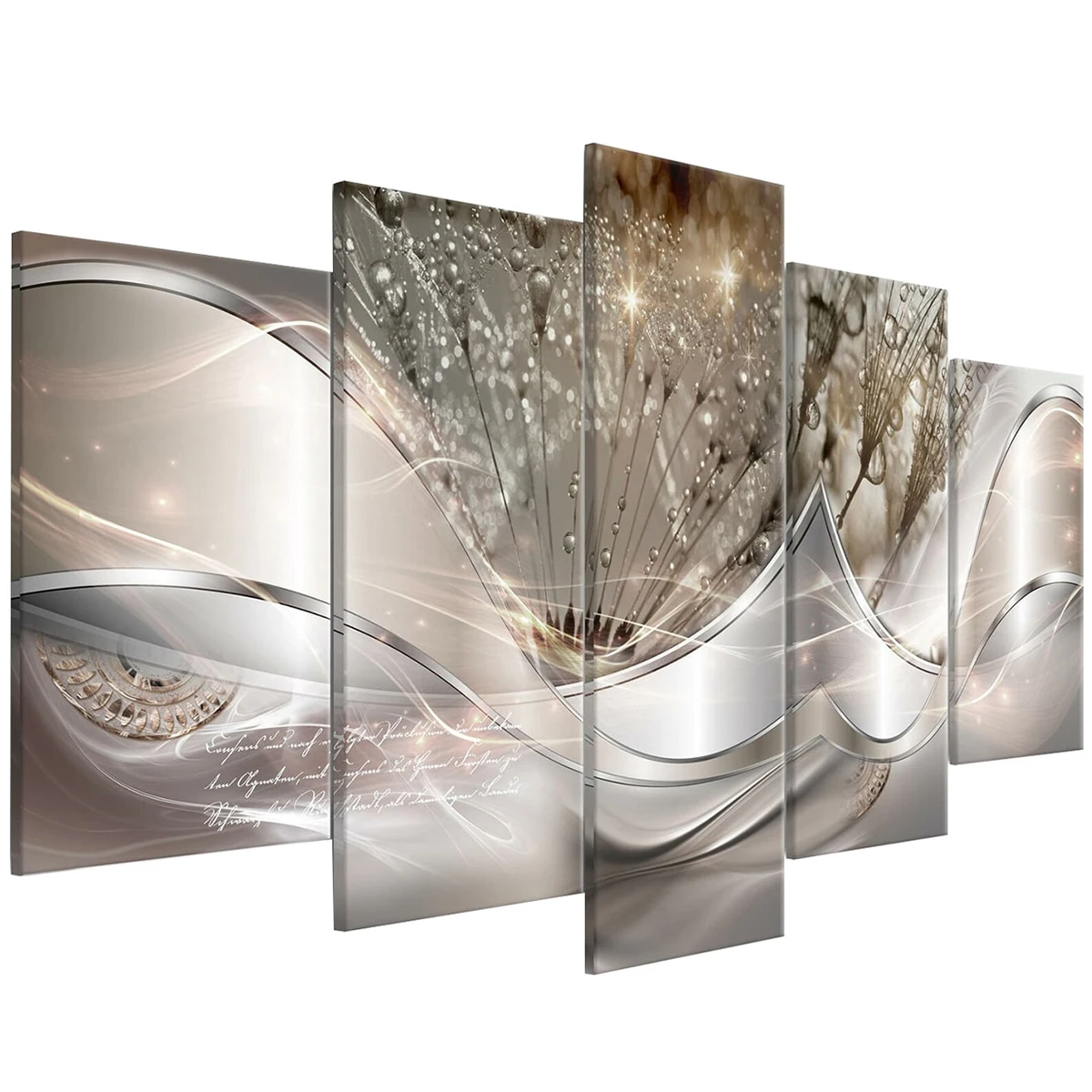 

5Pcs Wall Dandelion Paintings Set No Fading Dandelion Wall Art Modern Artwork Wall Decor Creative Spraying Painting Dandelion