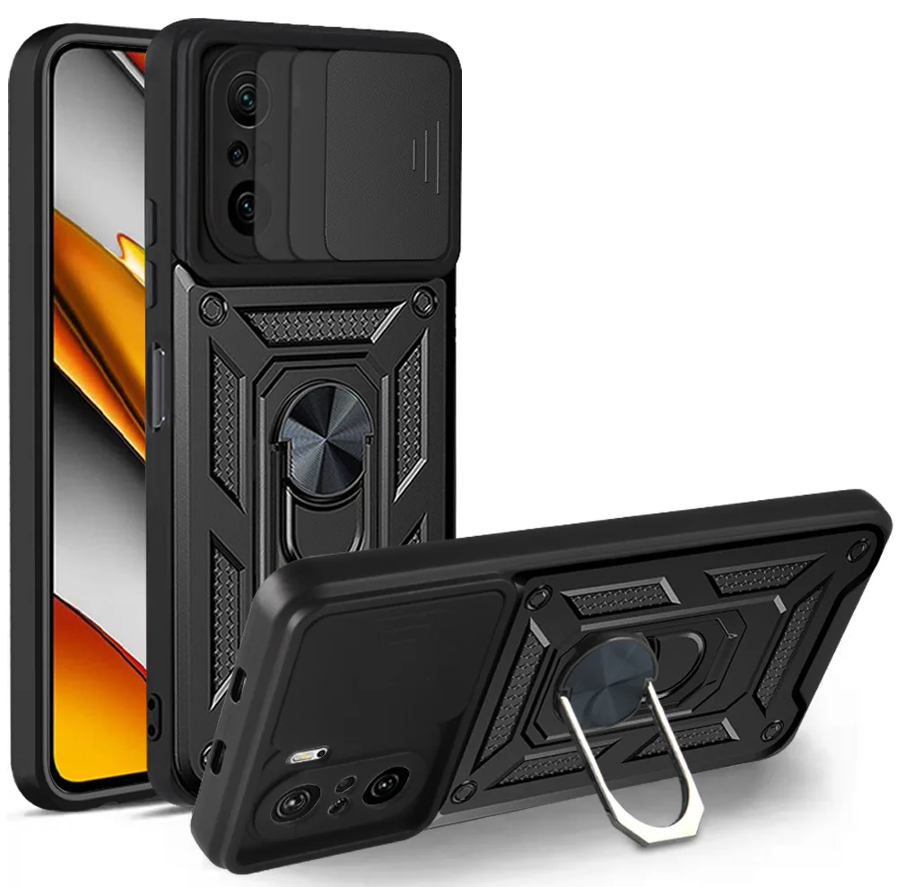 

Xiaomi Mi 11i Case Armor Coque For Xiaomi Mi 11 Lite 11Lite Light 11i Car Magnetic Ring Stand Push Pull Camera Protect Shell