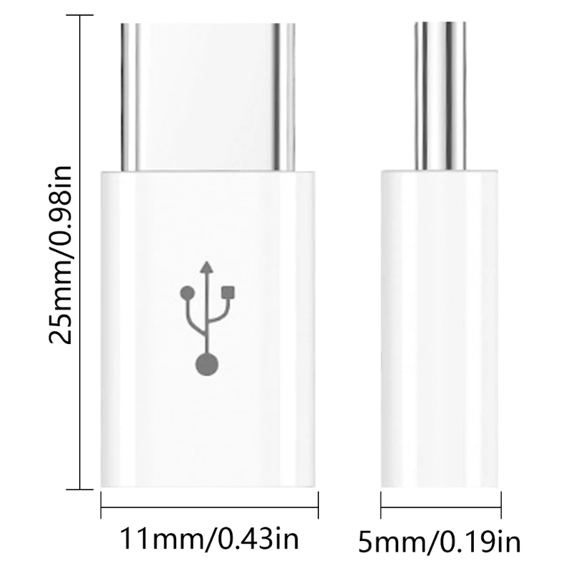 Преобразователи Micro USB в C Адаптер мама-папа Поддержка зарядки и передачи данных