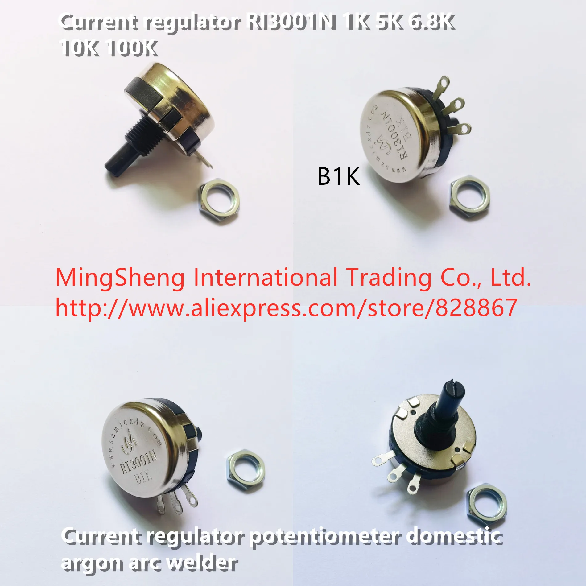 

Оригинальный Новый регулятор тока RI3001N 1K 5K 100% K 10K 6,8 K Потенциометр бытовой аргоновой дуги 100