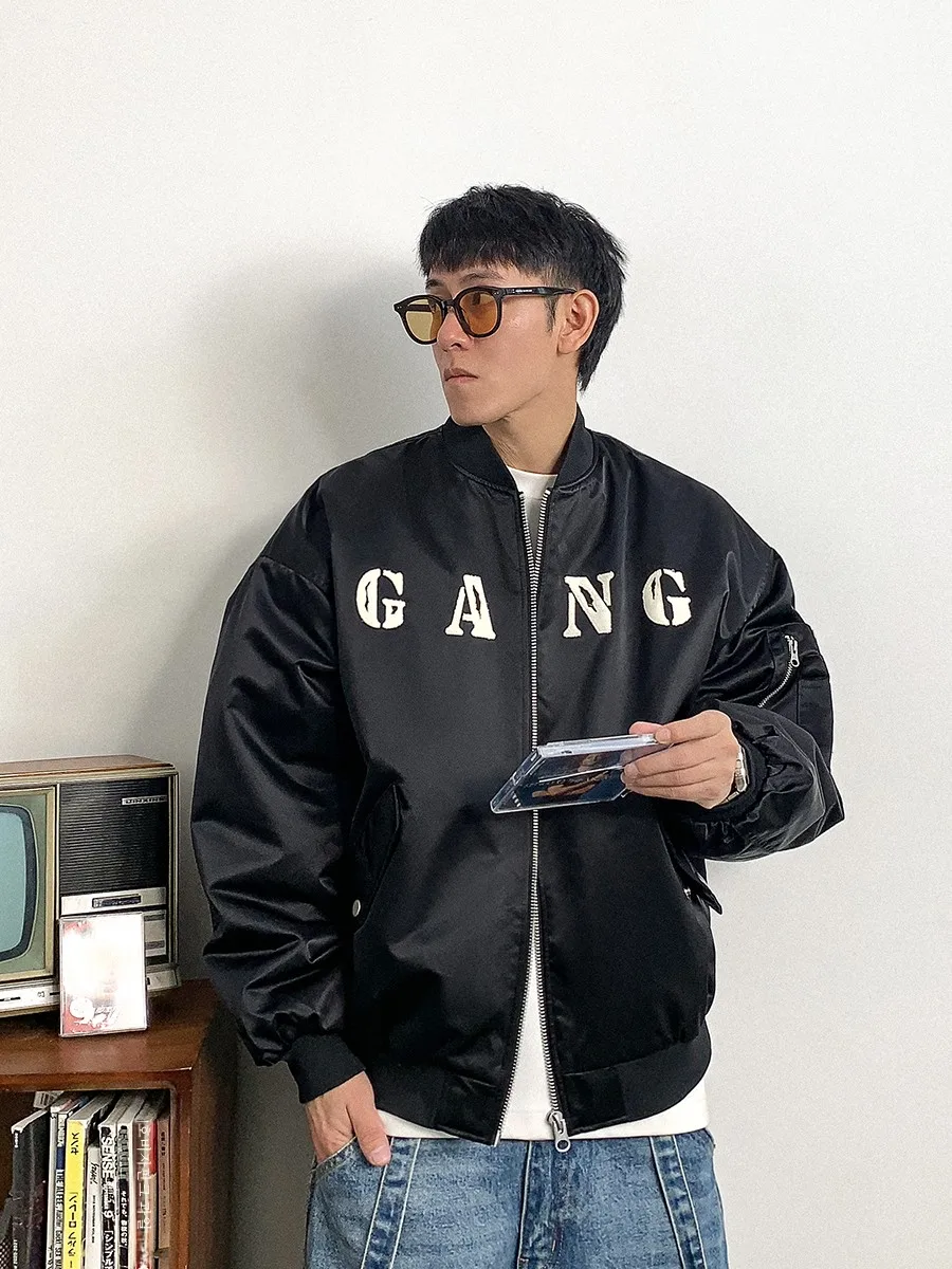 Xu Tailang Американский модный бренд Яркая поверхность Бейсбольный воротник с