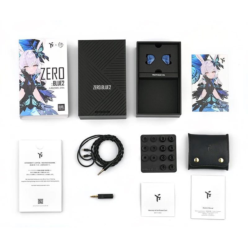 Наушники TRUTHEAR x Crinacle Zero:BLUE2 Проводные наушники-вкладыши HIFI для музыкальных игр с разъемом 3,5 мм (art.: 3920cccf6e289) - 3920cccf6e289