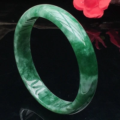 

Ювелирные изделия zheru, браслет из натурального бирманского масляного зеленого джадеита 54 мм-64 мм, Элегантные украшения принцессы, лучший по...