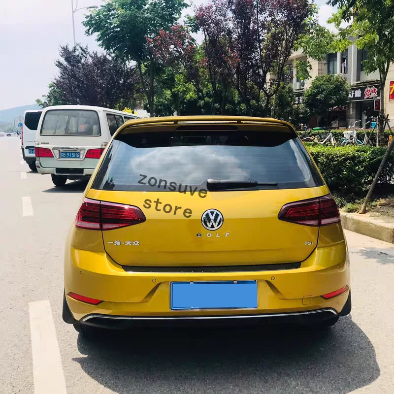

Use For VW Golf 7 7.5 2014--2018 Year Roof Spoiler Sport ABS Plastic Carbon Fiber Look Rear Trunk Wing Car Body Kit Accessories