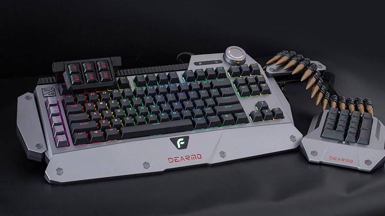 

DEARMO F4 Hot Selling Rgb Backlit 116 Keys Gaming Mechanical Keyboard