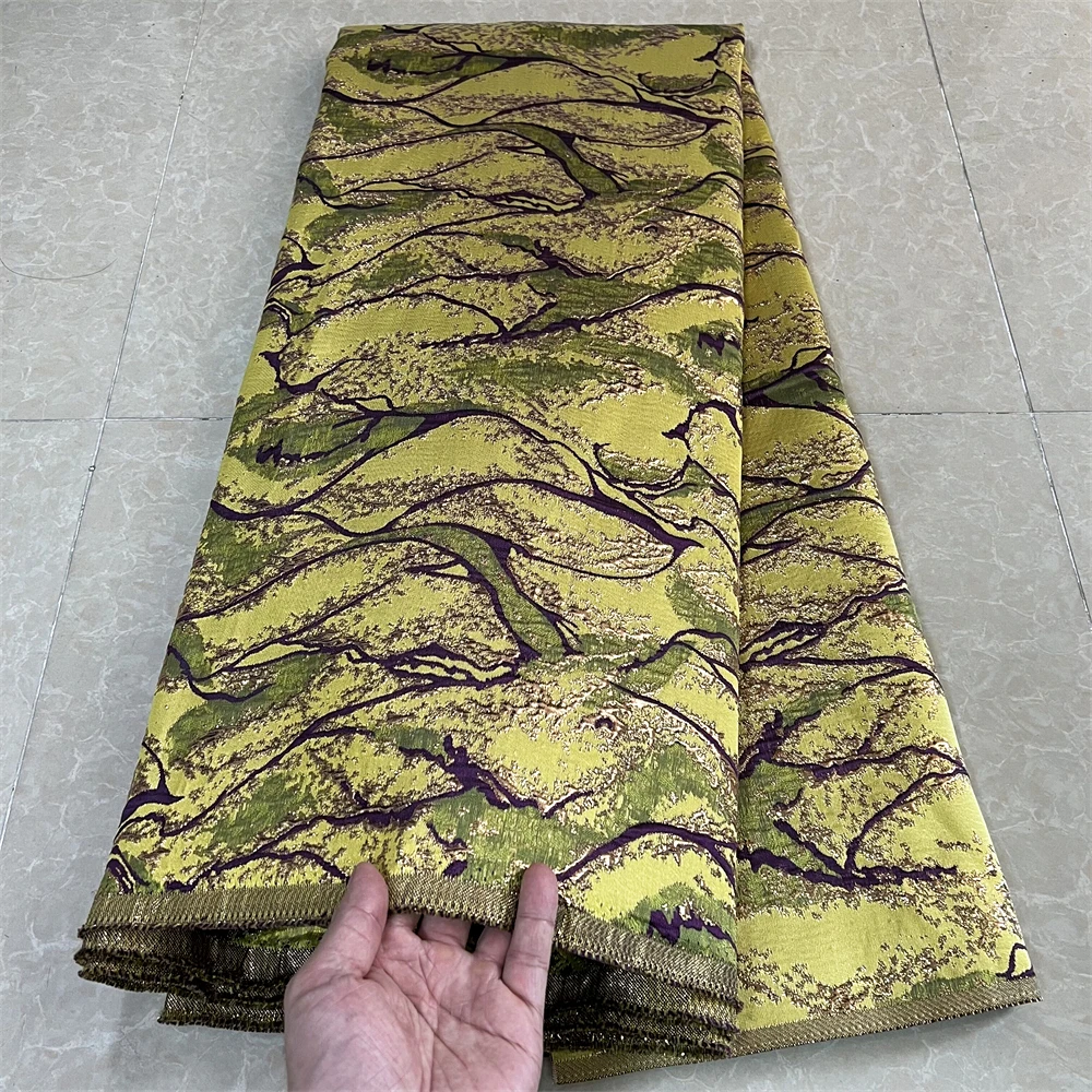 

Latest2023 High Quality Tulle Lace Fabric African Nigerian Jacquard Embroidery Organza Guipure Party Prom Dress 5 Yard