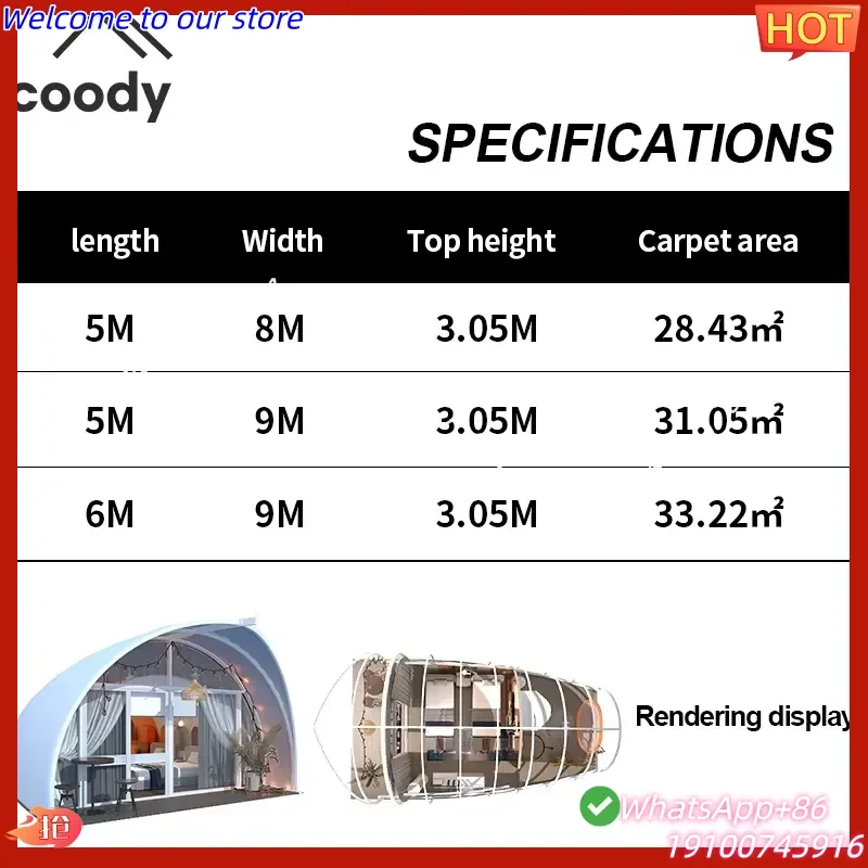 Палатка Coody Bei Ke 2026: Современный дизайн, для глэмпинга на открытом воздухе, для отелей и летнего отдыха (art.: 3920dc20b040b) - 3920dc20b040b