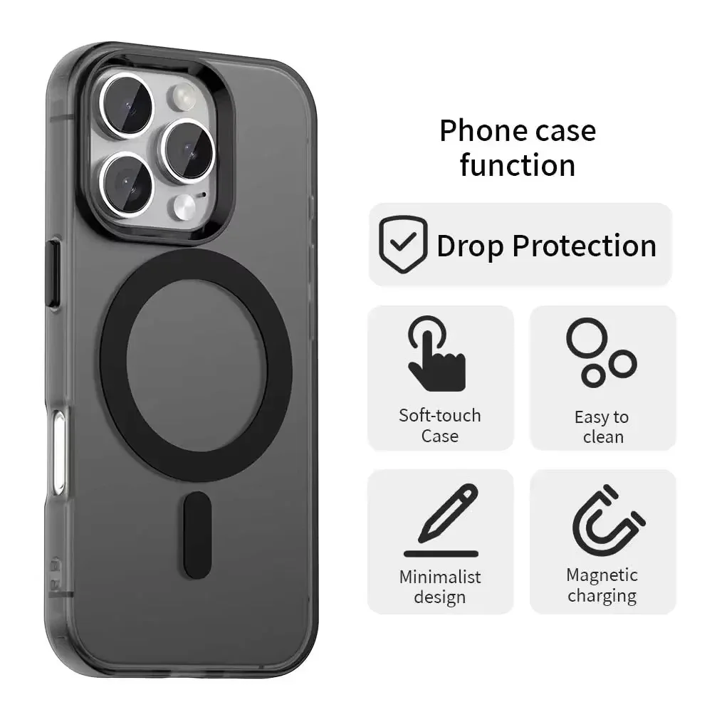 Матовый магнитный чехол ярких цветов для iPhone 16 Pro Max 14 13 12 11 15 Plus Magsafe