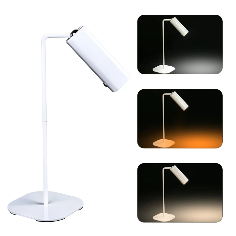 

Metal Arm Desk Lamp Eye-Care Dimmable USB Table Lamp for Study Working Drawing 3 Lighting Modes Adjustable Brightness