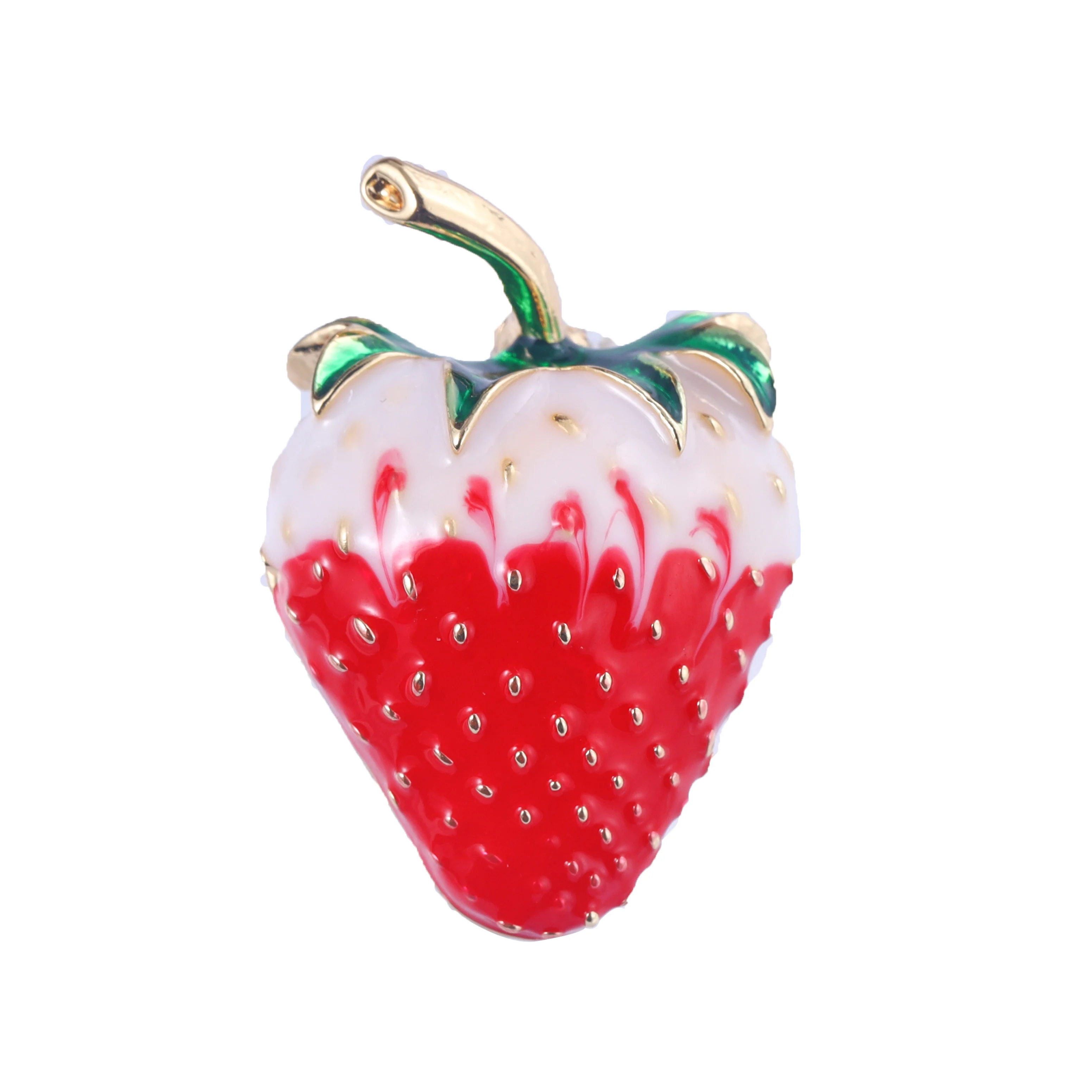 Baiduqiandu брендовая высококачественная металлическая брошь со стразами и клубникой