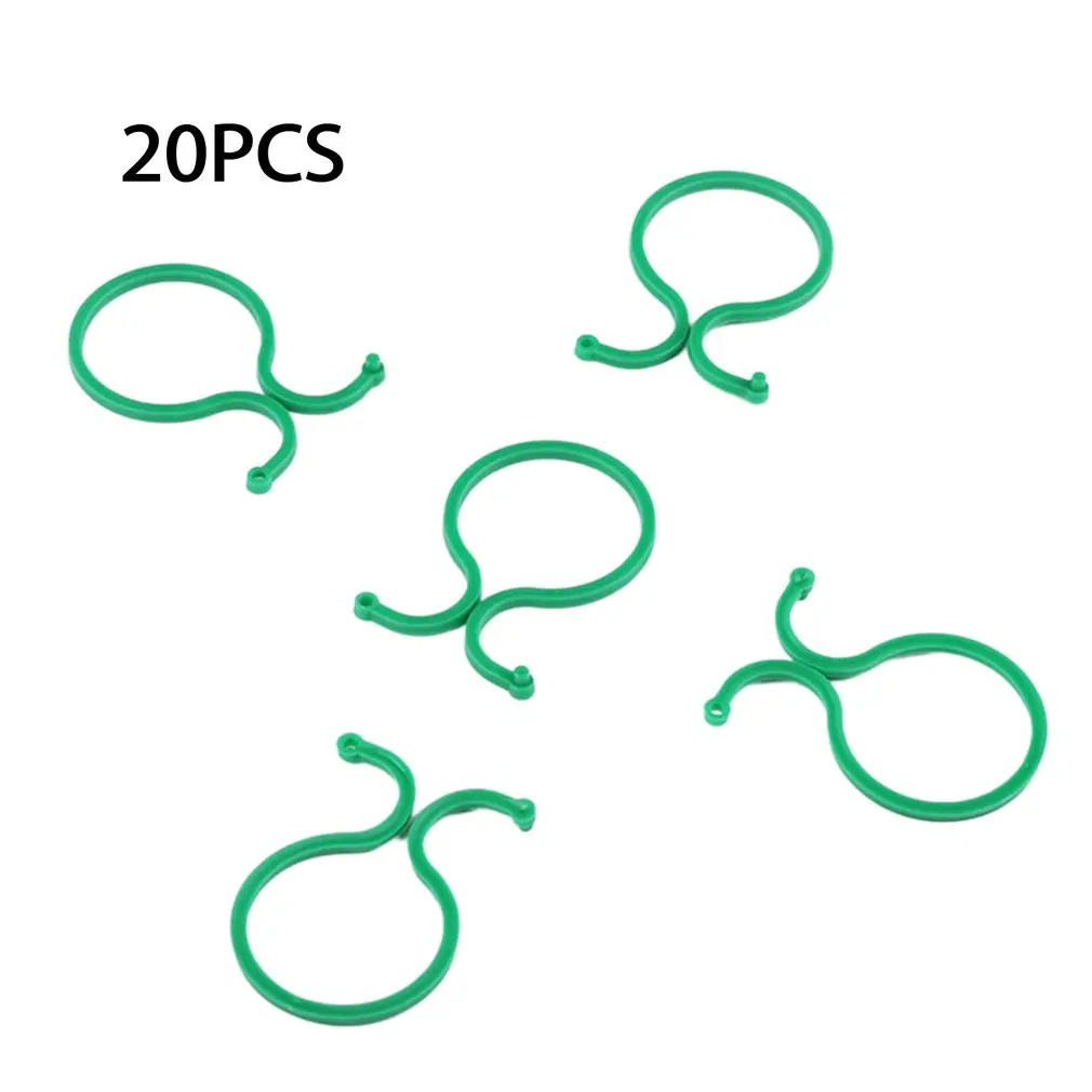 

Garden Stem 8-buckle Plant Tomato Flowers Stem Plastic Green Durable 8-buckle With High Flexibility