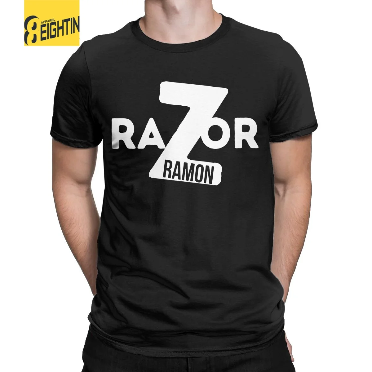 Мужская футболка из чистого хлопка с коротким рукавом и круглым вырезом |