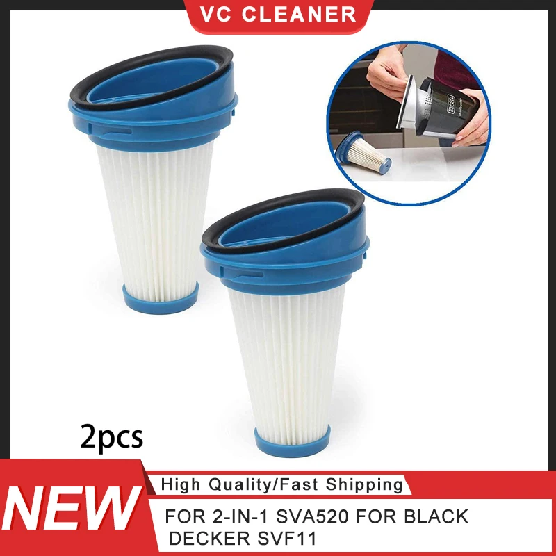 

2 шт., сменный плиссированный фильтр для пылесоса 2-в-1 SVA520 для Black Decker SVF11