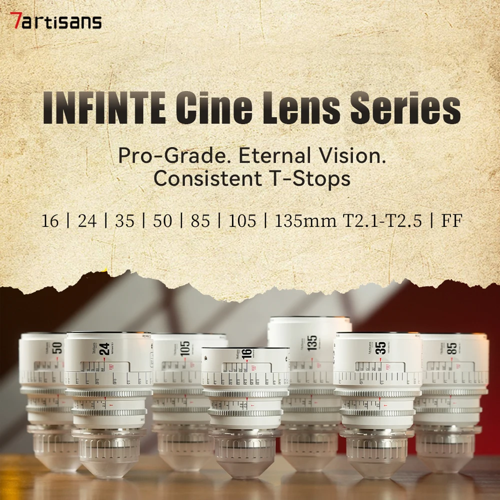 Фото Серия кинообъективов 7Artisan INFINTE 16mm T2.5 Pro Grade Eternal Vision Consistent Prime, совместимая с камерами Canon EF/PL. №2