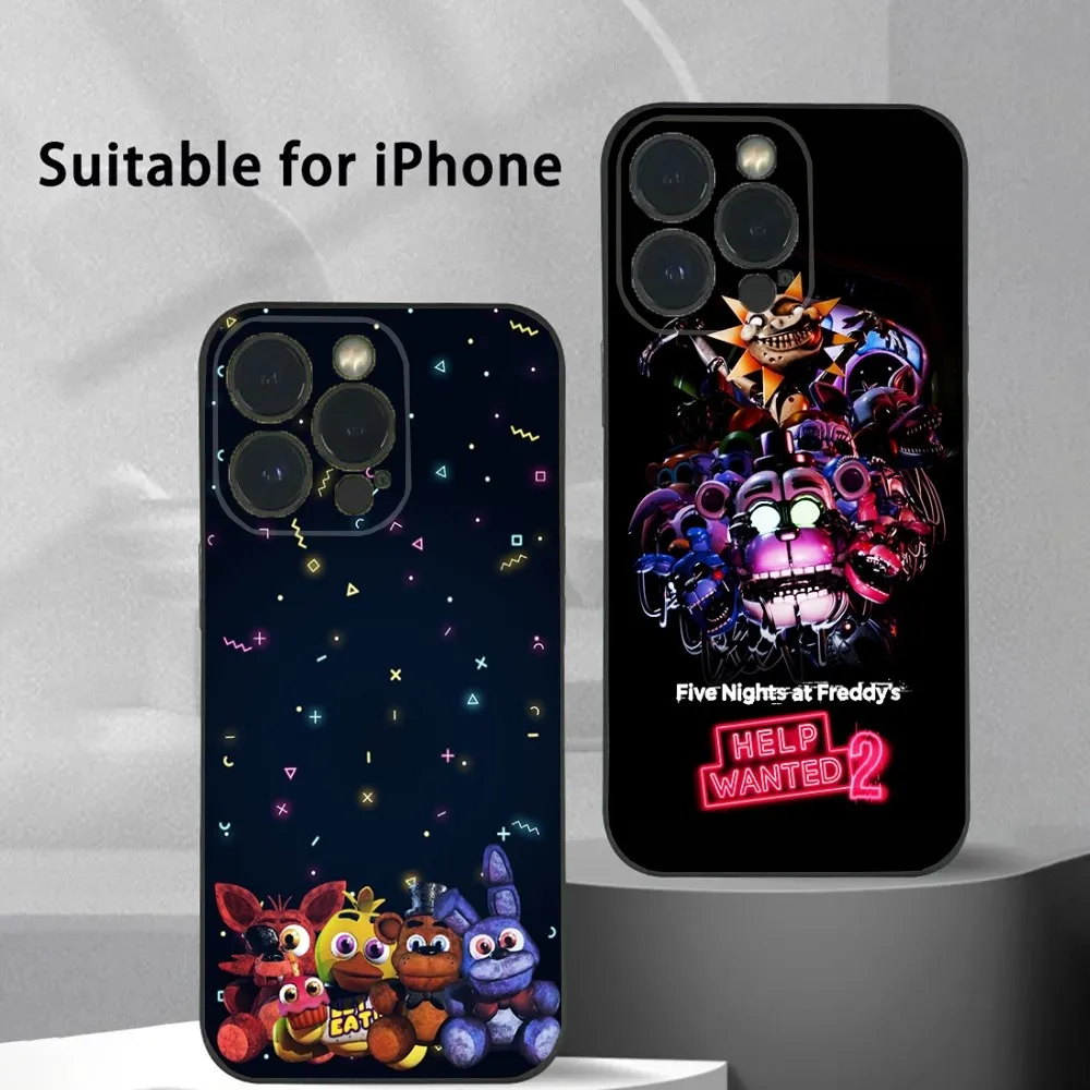 Чехол для телефона Five-Nights-At-Freddys F-Fnaf iPhone 16 15 14 13 12 11 Plus Pro Max XS XR SE Mini 8 7 мягкий