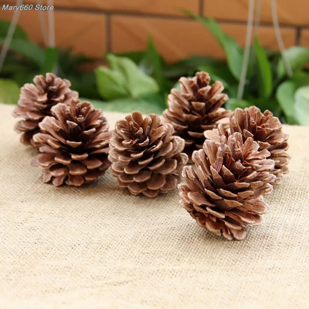 

10pcs Christmas Decoration Pine Cones Pinecone Xmas New Year Holiday Party Decoration Ornament For Home Supplies
