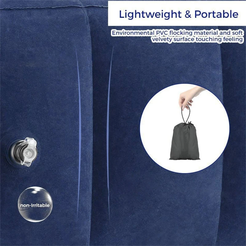 Надувная подушка для ног путешествий детей и взрослых регулируемая по высоте