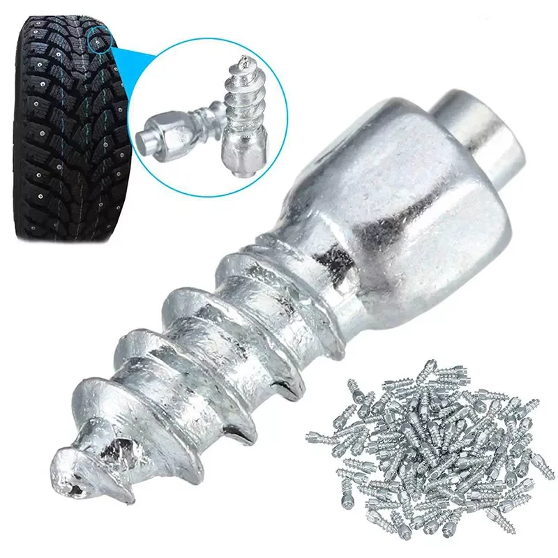 

12mm Tire Studs Carbide Screw Spikes Anti-Slip Anti-ice For Car/SUV/ATV Installation Tool Auto Tire Stud Bike Car Anti-skid
