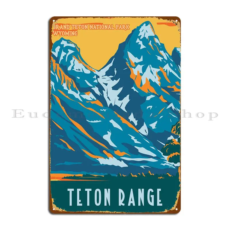 

Teton Range WPA металлическое искусственное украшение гаража, подвесной плакат