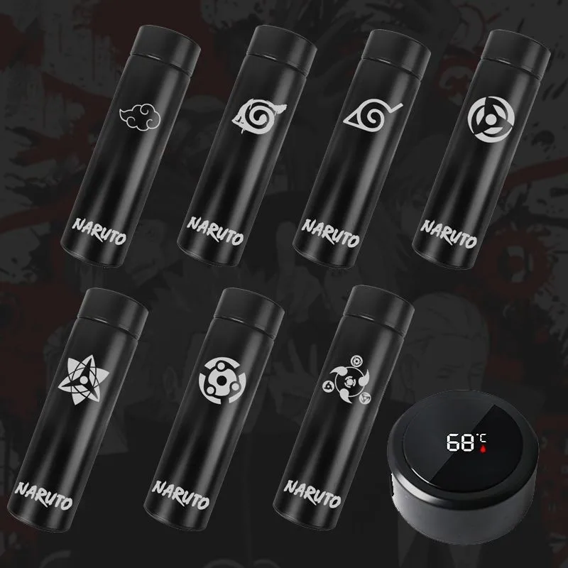

Термос Naruto Uchiha Itachi Uchiha Sasuke, чашка для воды, термос с сенсорным экраном и анимацией температуры