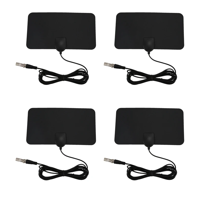 

4X Flat HD Digital Indoor Zoom TV Antenna HDTV 50 Mile Range Tvfox VHF UHF DVB