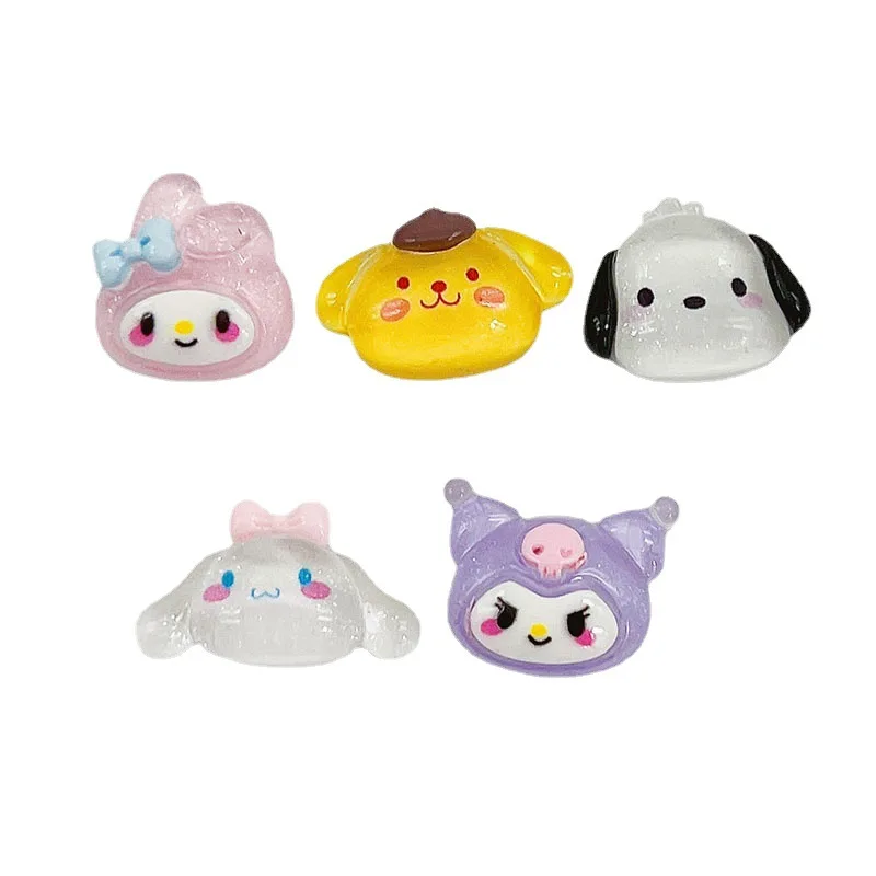 

2022 Sanrio Summer Mymelody Diy Cream Glue Ornaments Cinnamorol Onpompurin Gift Manicure Stickers Manicure Film Anime Nail Toys