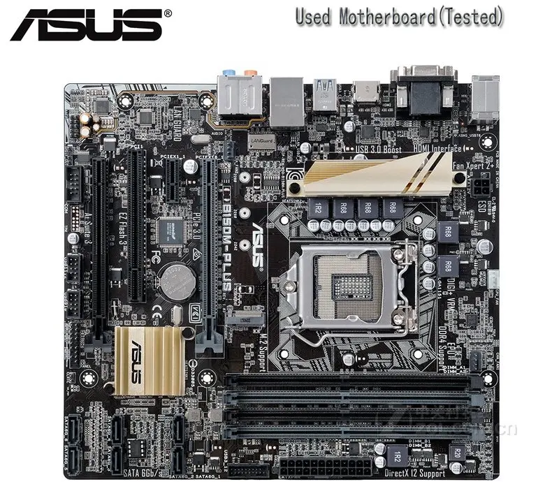 

Материнская плата Asus B150M-PLUS LGA 1151 DDR4 I3 I5 I7, б/у процессор 64 ГБ Micro ATX, оригинал