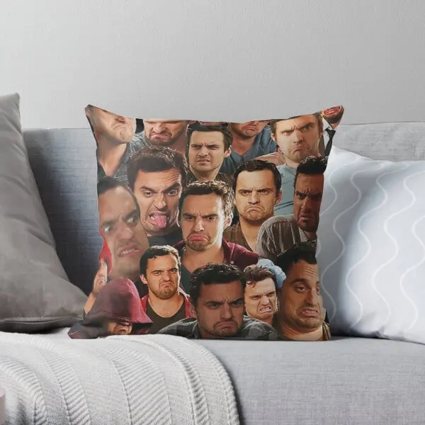 

New Girl Nick Miller Printing Throw Pillow Cover Fashion Decor Decorative Sofa Office Anime Soft Square Pillows not include