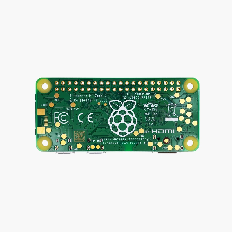 Новый чехол Raspberry Pi Zero 2 Вт 1 ГГц четырехъядерный 64-разрядный Arm Cortex-A53 CPU 512 Мб SDRAM