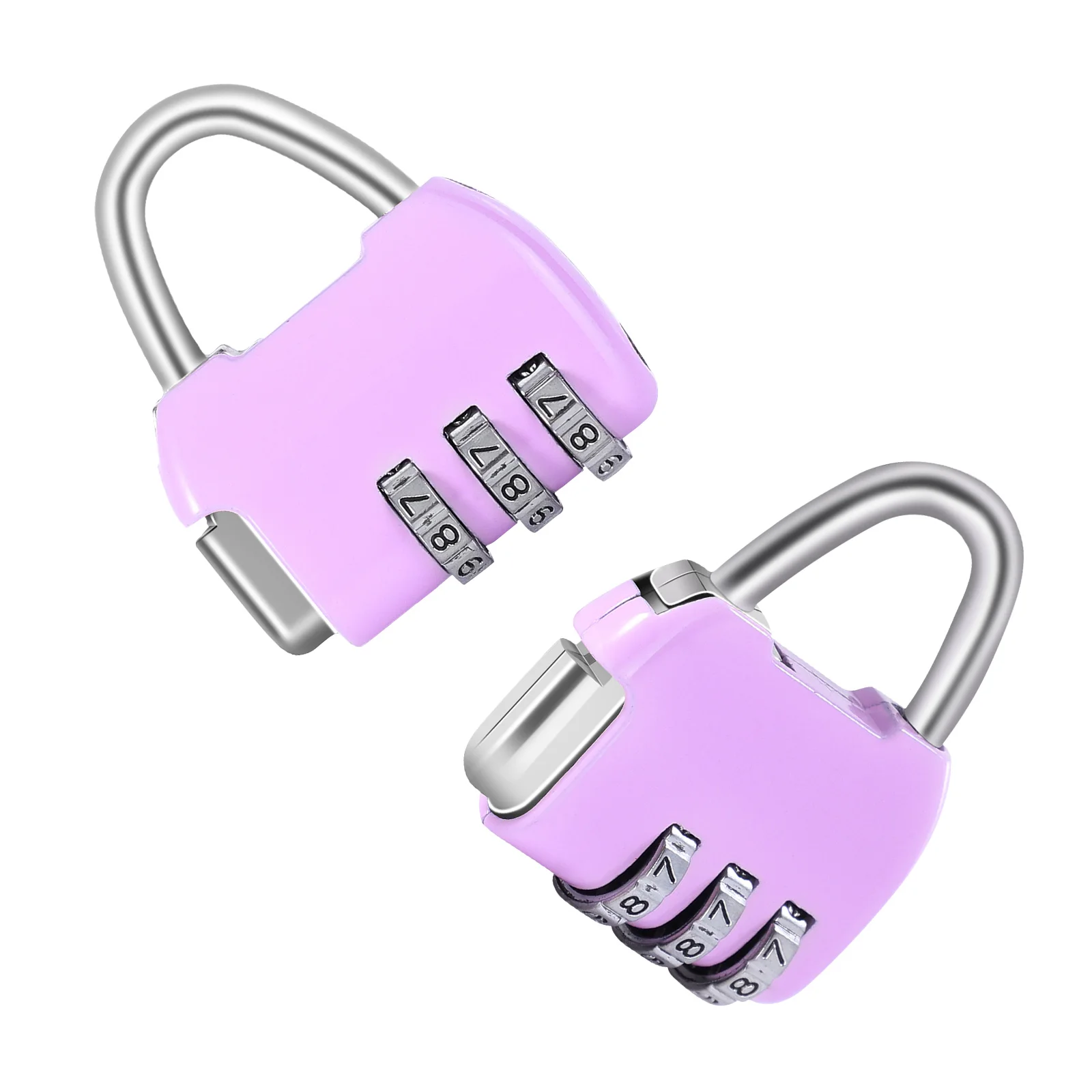 

Keyless 3-digit Lock Suitcase Luggage Gym Locker Drawer Cabinet Coin Bank Locks Office Gate Padlock Color Random