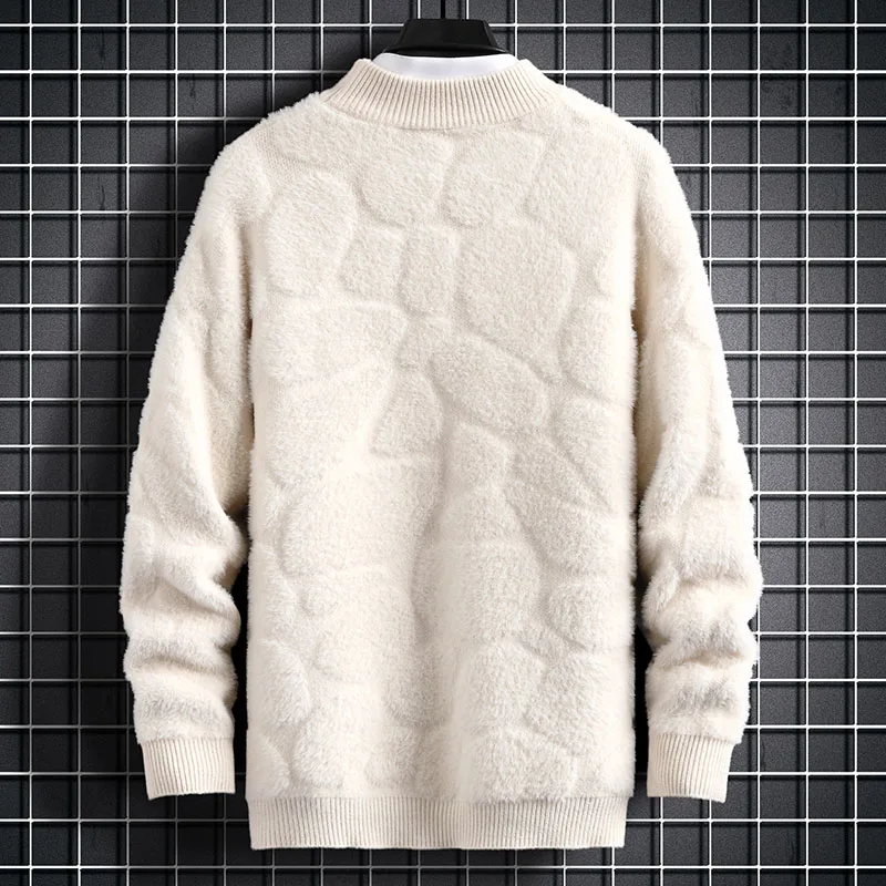 Keep Warm Pull Homme New Winter Casual Mink Cashmere Sweater Men Luxury Brand Pullovers Top Quality Mens Christmas Sweaters