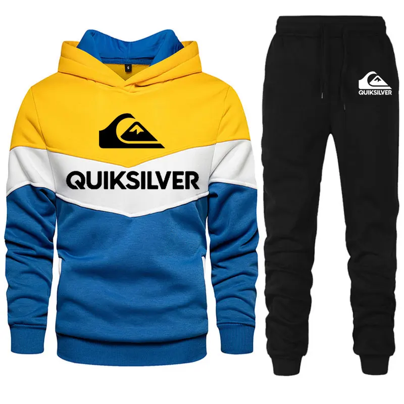 

Men's hoodie set, casual warm sports sweater, branded jogging pants, fall/Winter