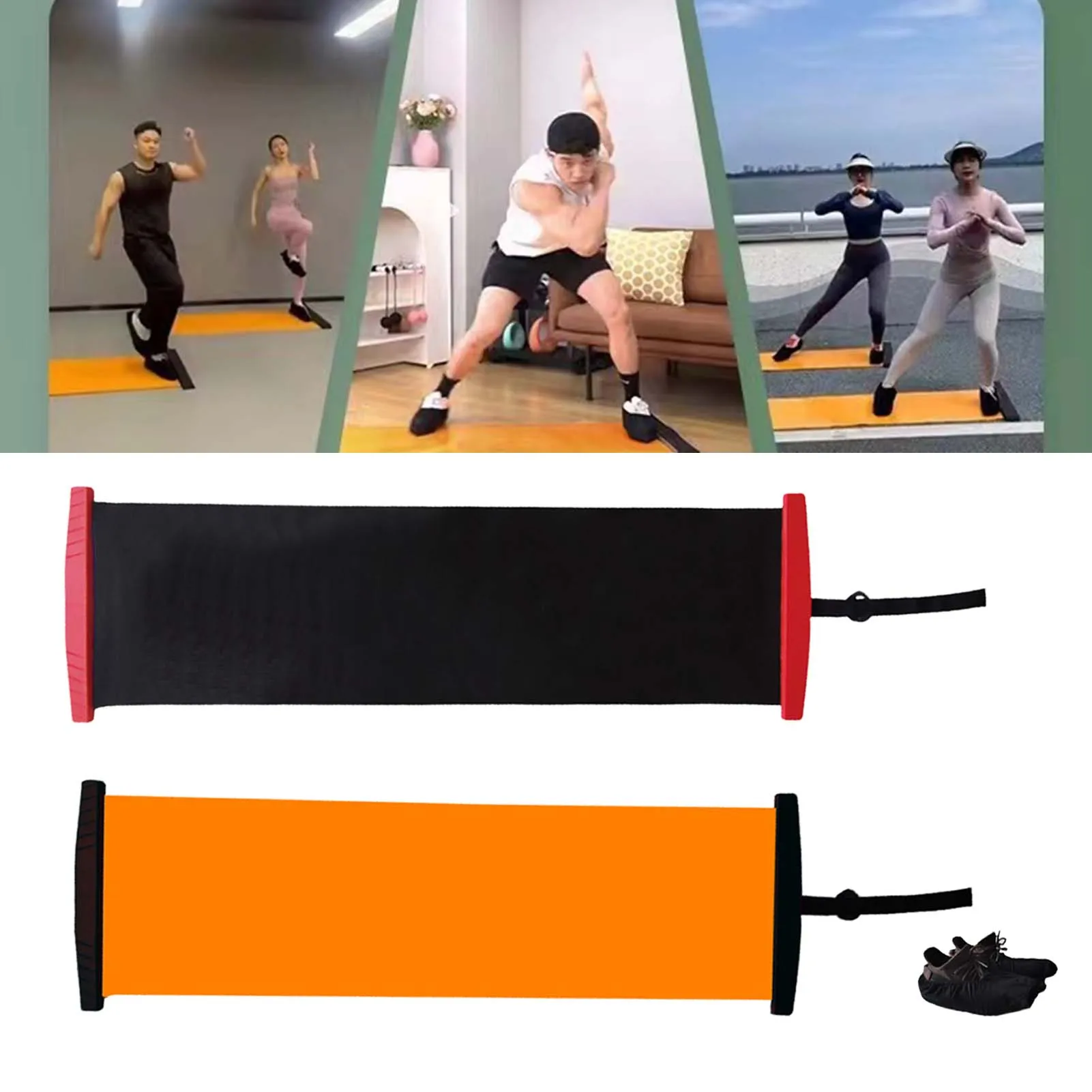 

Portable Foldable Yoga Mat Home Workout Fitness Non-slip Sliding Mat Pad Indoor Exercise Equipment Tool Accessory
