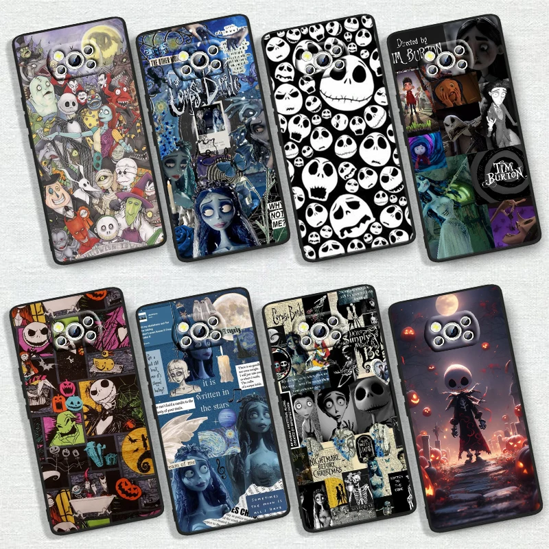 Чехол для телефона с рисунком Кошмар на Рождество черный