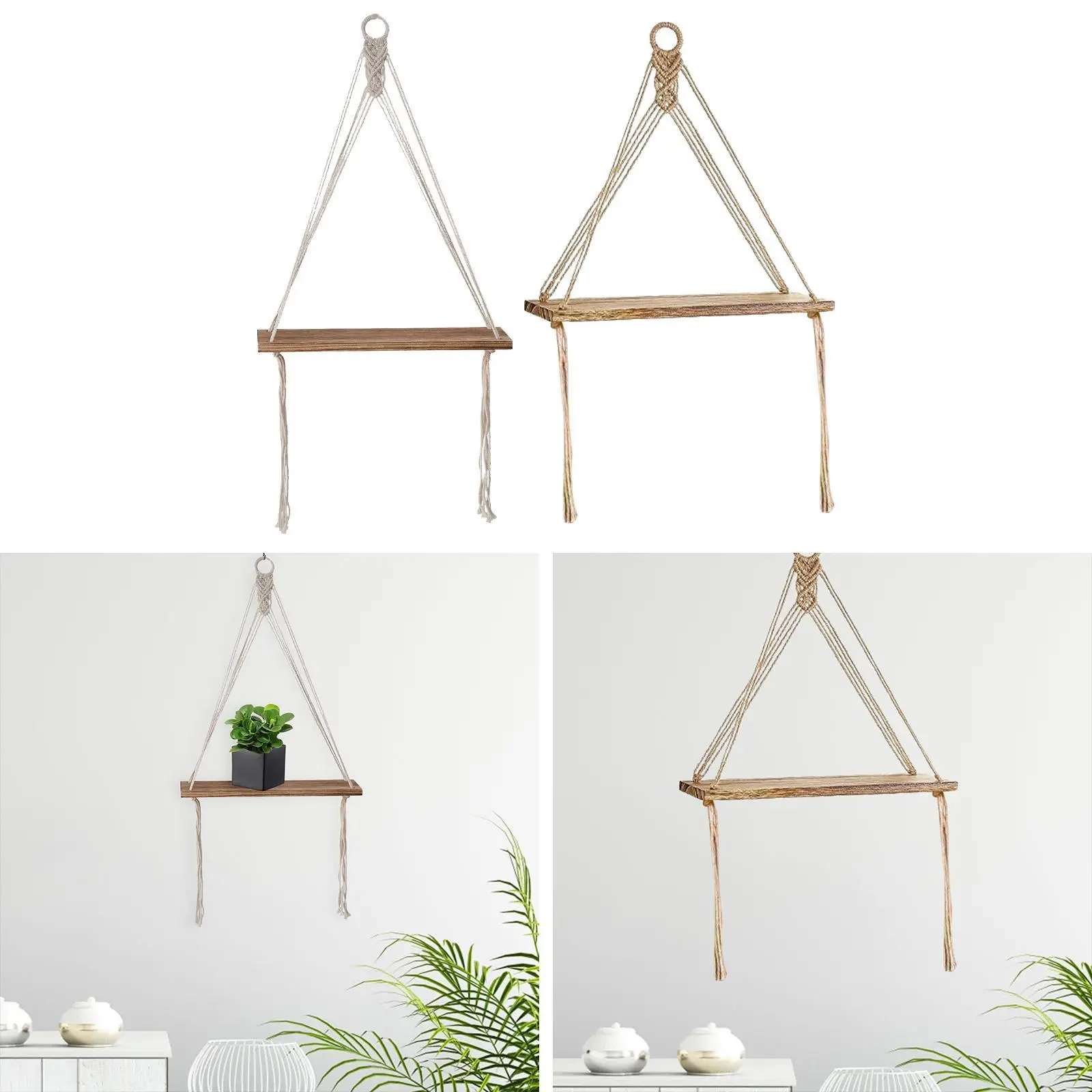 Настенная полка в стиле бохо макраме украшение на стену деревенская ручная