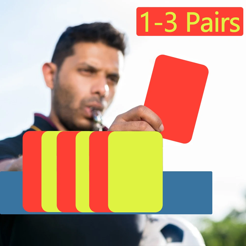 

1-3Pairs Football Soccer Referee Card Football Red and Yellow Card Referee Supplies Professional Game Referee Tool 8x11cm