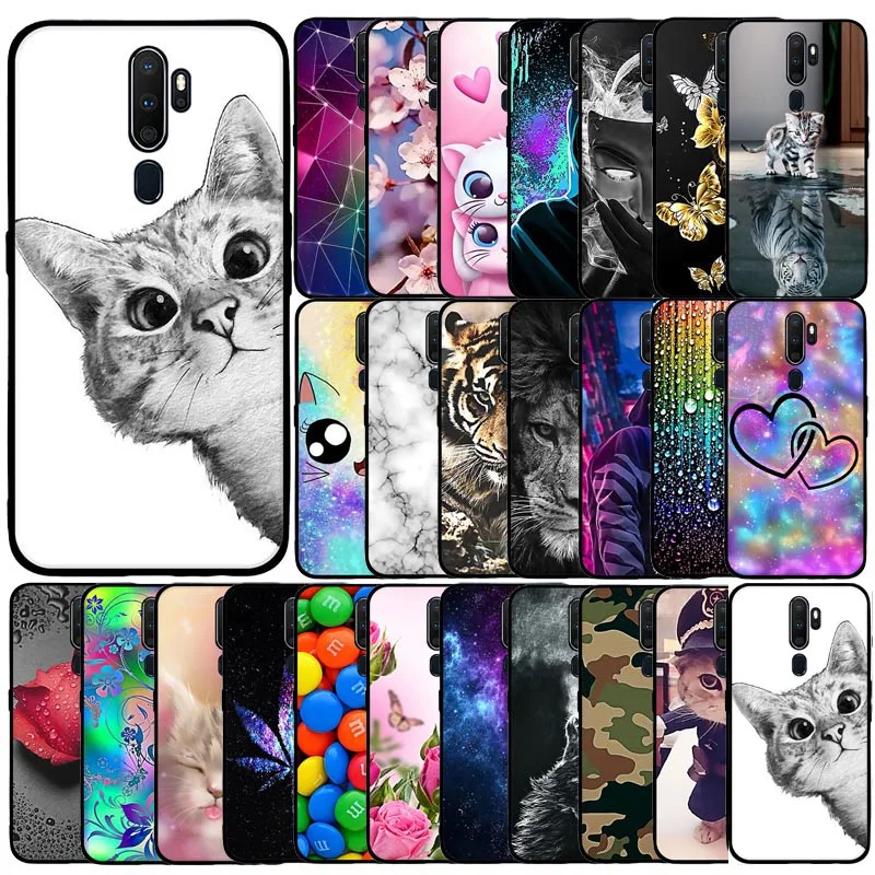 Чехол-накладка для Oppo A9 A5 2020 силиконовый с рисунком кота | Мобильные телефоны и
