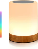 bedroom light with touch sensor portable night light rechargeable built in battery rgb three speed table lamp