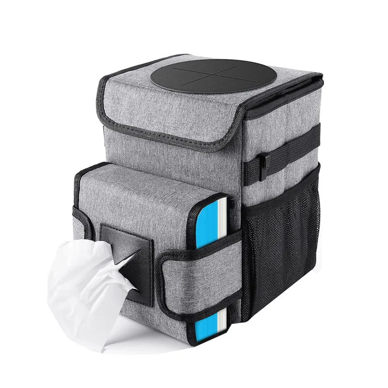 

Мусорная корзина все в одном автомобиле с 2 съемными герметичными внутренними вкладышами, регулируемые держатели для салфеток, многофункци...