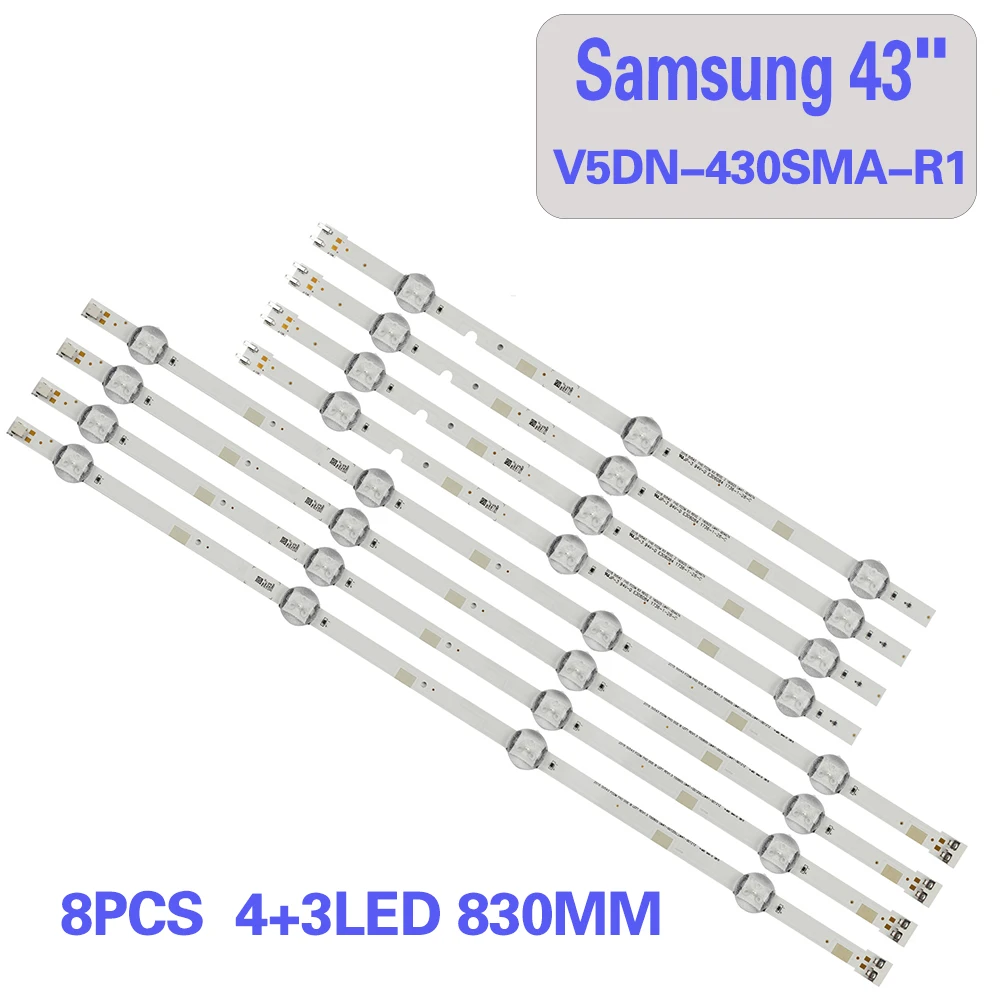 

8 шт., подсветка для телевизора Samsung UA43J51SW/UA43J5000/UA43J5200/ UA43J5300AF/HG43AD5700SJXXZ