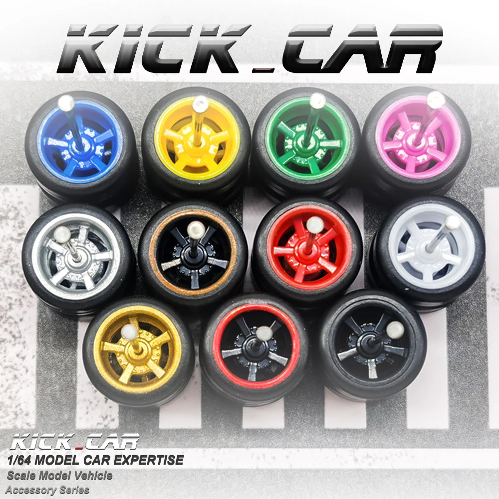 Фиксированные полимерные колеса масштаб 1/64 для моделей игрушечных автомобилей и