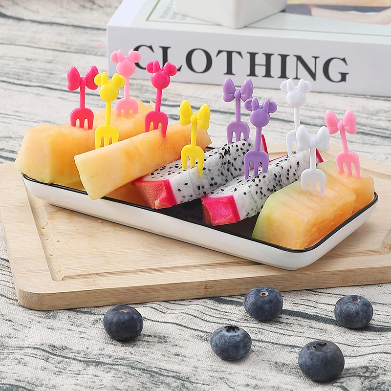 32 шт. детские пищевые вилки с мультяшным рисунком