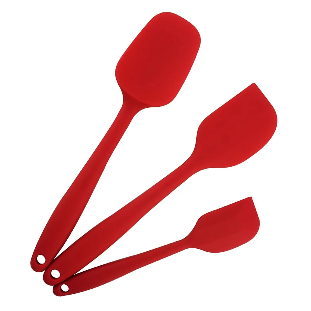 

3 pcs/Set Silicone Spatula Multifunction Soft Grip Scraper for Cake Cream Pastry Butter