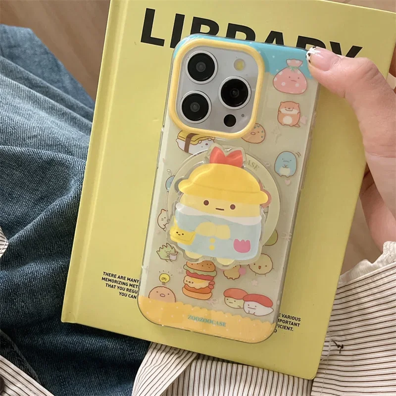 INS корейский милый суши-бургер магнитный чехол для телефона iPhone 15 Pro 14 13 12 Max с