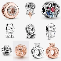925 sterling silver sparkling crown dream catcher crystal beads for original pandora charms women bracelets bangles jewelry