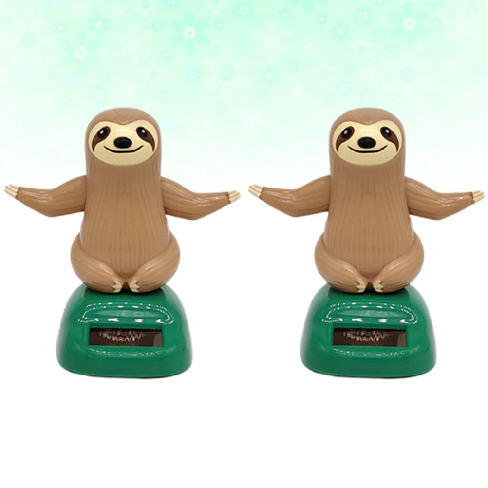 

2 Pcs Action Figure Toys Car Swinging Head Toy Solar Powered Toy Dashboard Car Bobbleheads Dolls Solar Dancing Dolls Child