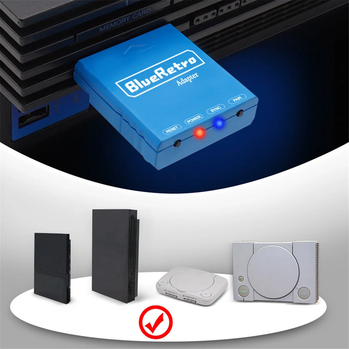 Адаптер беспроводного игрового контроллера BlueRetro для PSX PS1 PS2 к Ipega 9076 PS4 PS5 NS Switch