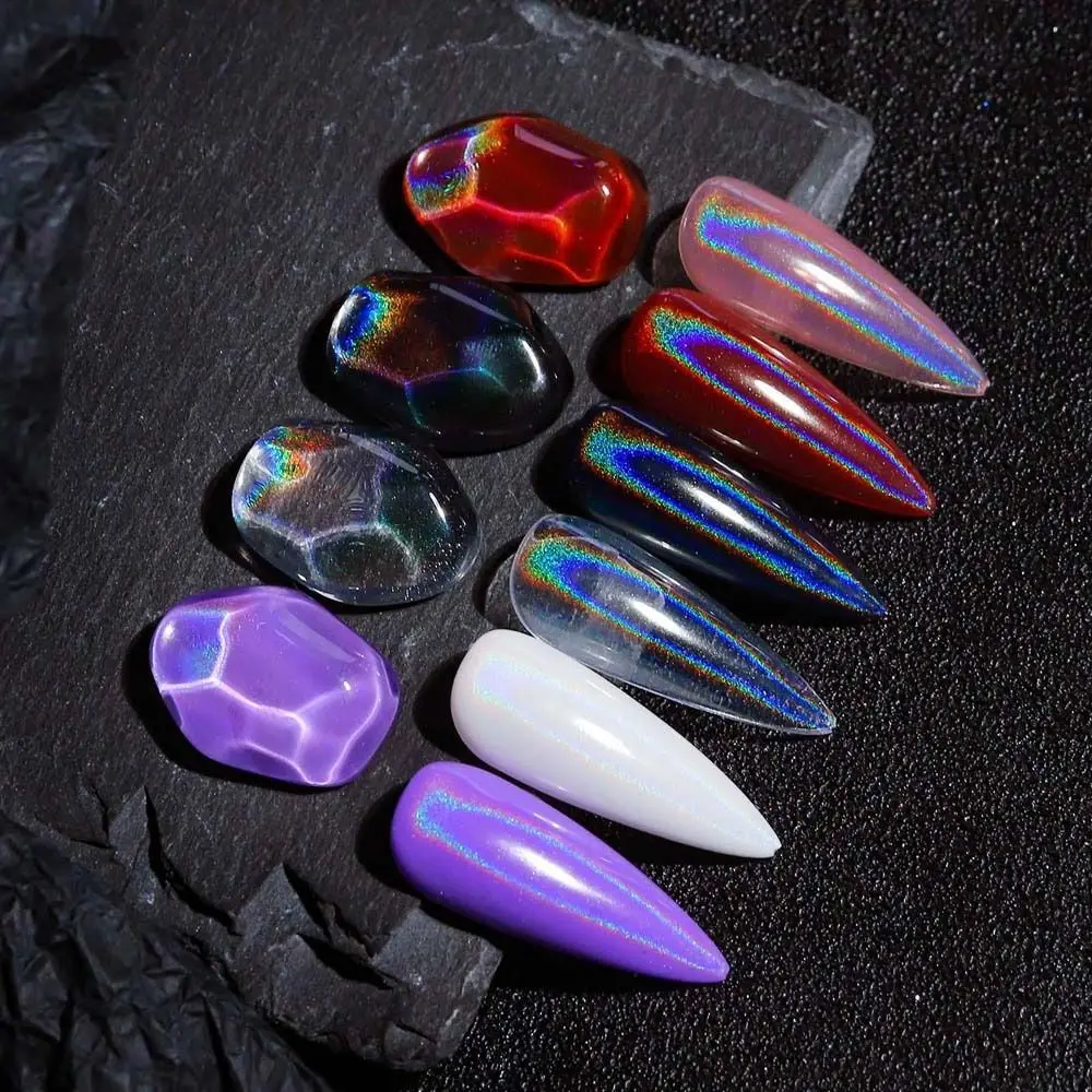 

1 коробка модный уникальный флуоресцентный блеск для ногтей Шикарный Блестящий голографический пигмент для пальцев для салона Красота Инструменты для маникюра