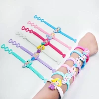 6pcs mermaid colorful silicone bracelets soft rings birthday party decorations kids mermaid party favors baby shower girls gifts
