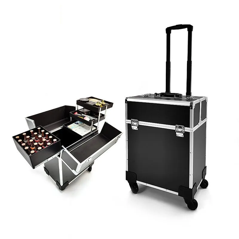 Professional Beauty Manicure Makeup Suitcases Multifunctional Travel Suitcases With Wheels Luggage Large Capacity Trolley Box